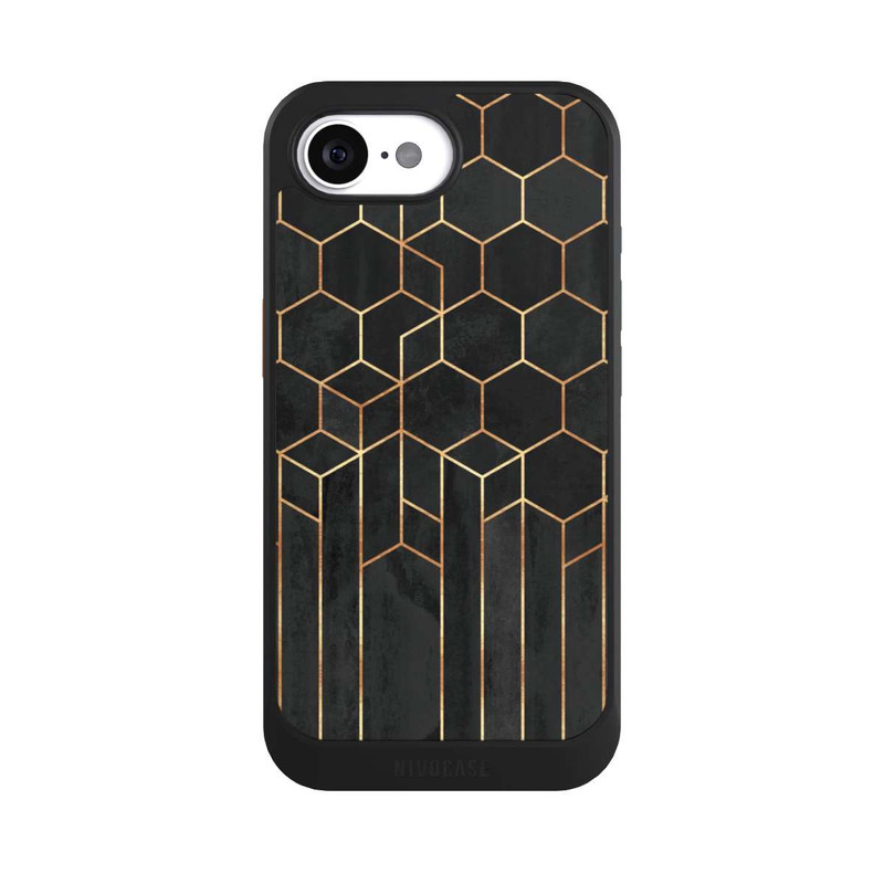 iPhone 16e NIVOcore Schwarze Sechsecke