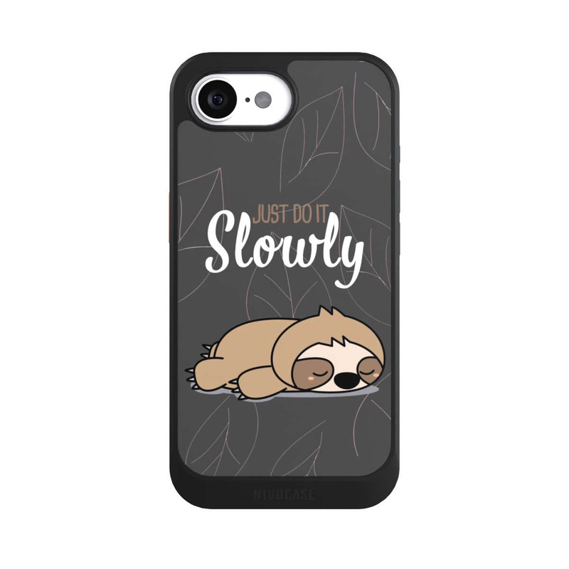 iPhone 16e NIVOcore Just Do It Slowly Sloth Grey