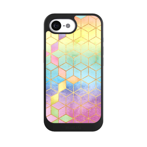 Apple iPhone 16e NIVOcore Cubes Arcs-en-ciel