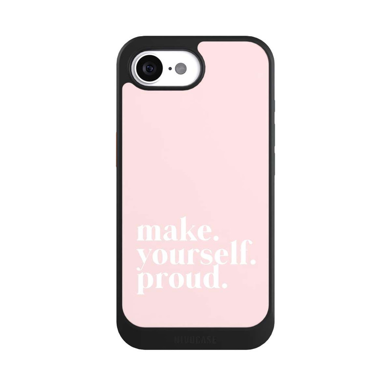 iPhone 16e NIVOcore Make Yourself Proud Zitat - Altrosa
