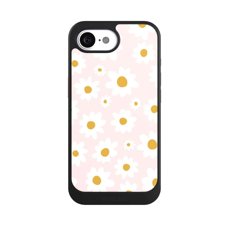 iPhone 16e NIVOcore Marguerites Rétro Pattern Rose