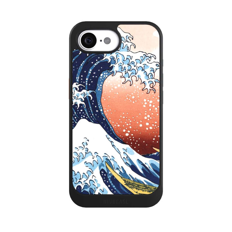 iPhone 16e NIVOcore La Grande Vague de Kanagawa Rouge