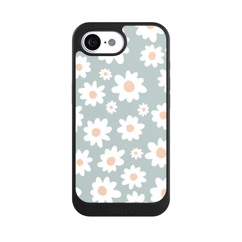 iPhone 16e NIVOcore Gänseblümchen Muster grün