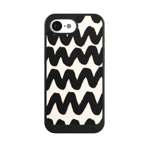Apple iPhone 16e NIVOcore Vagues Noires Pattern