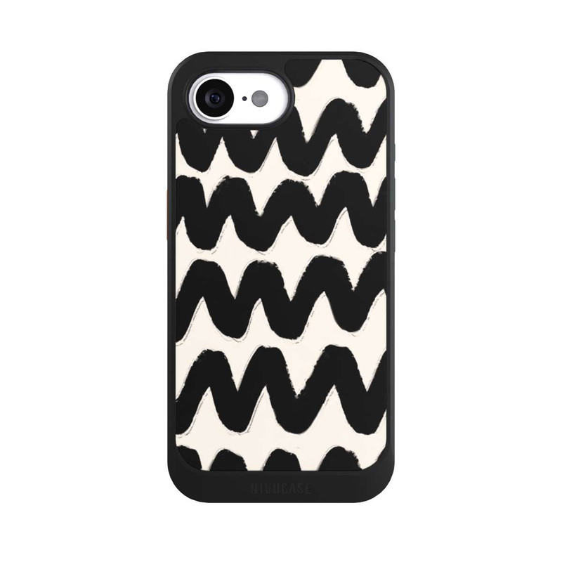 iPhone 16e NIVOcore Vagues Noires Pattern