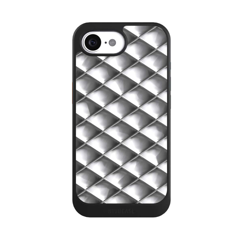 iPhone 16e NIVOcore Carrés argentés Glamour