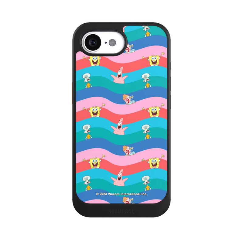 iPhone 16e NIVOcore Spongebob Freunde Bunte Wellen