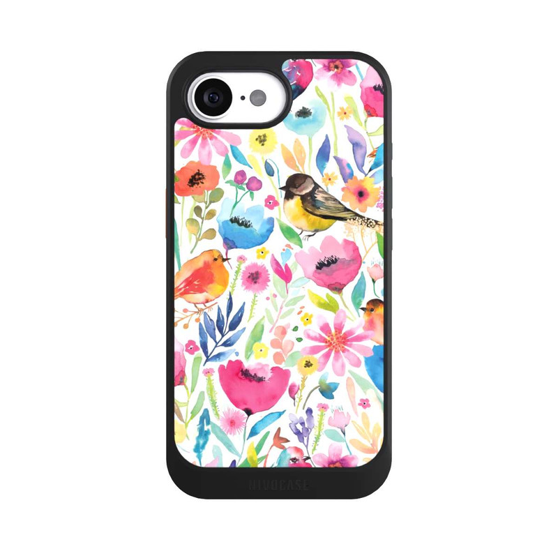 iPhone 16e NIVOcore Oiseaux et fleurs fantaisistes