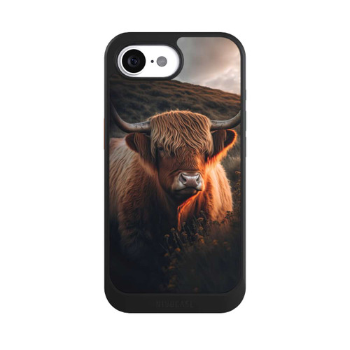 Apple iPhone 16e NIVOcore Vache Highland avec de grandes cornes avec IA