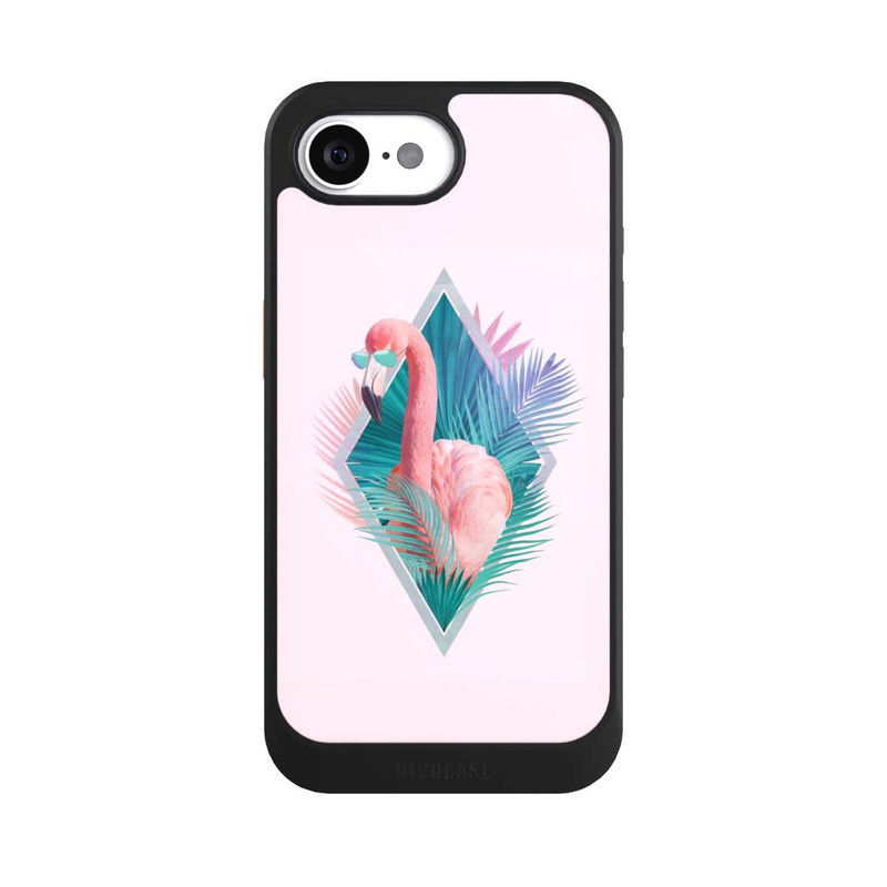 iPhone 16e NIVOcore Tropische Pflanzen Flamingo
