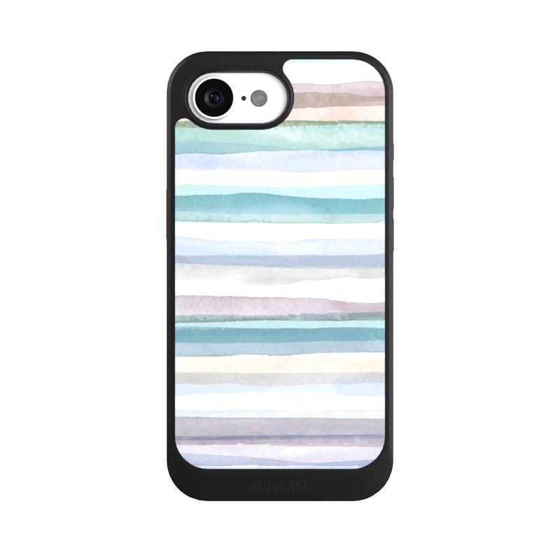 iPhone 16e NIVOcore Pastellfarbene Streifen Blau