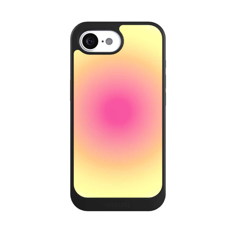 iPhone 16e NIVOcore Aura Gelb Pink Kreis
