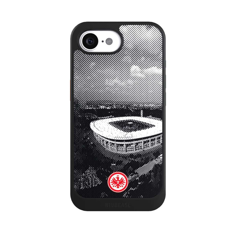 iPhone 16e NIVOcore SGE Stadion Schwarz Weiß