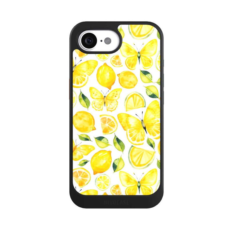 iPhone 16e NIVOcore Zitrone und Schmetterling Muster