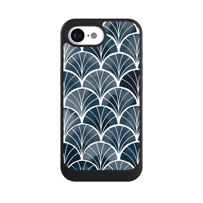 iPhone 16e NIVOcore Botanische Brise Art Deco Grau