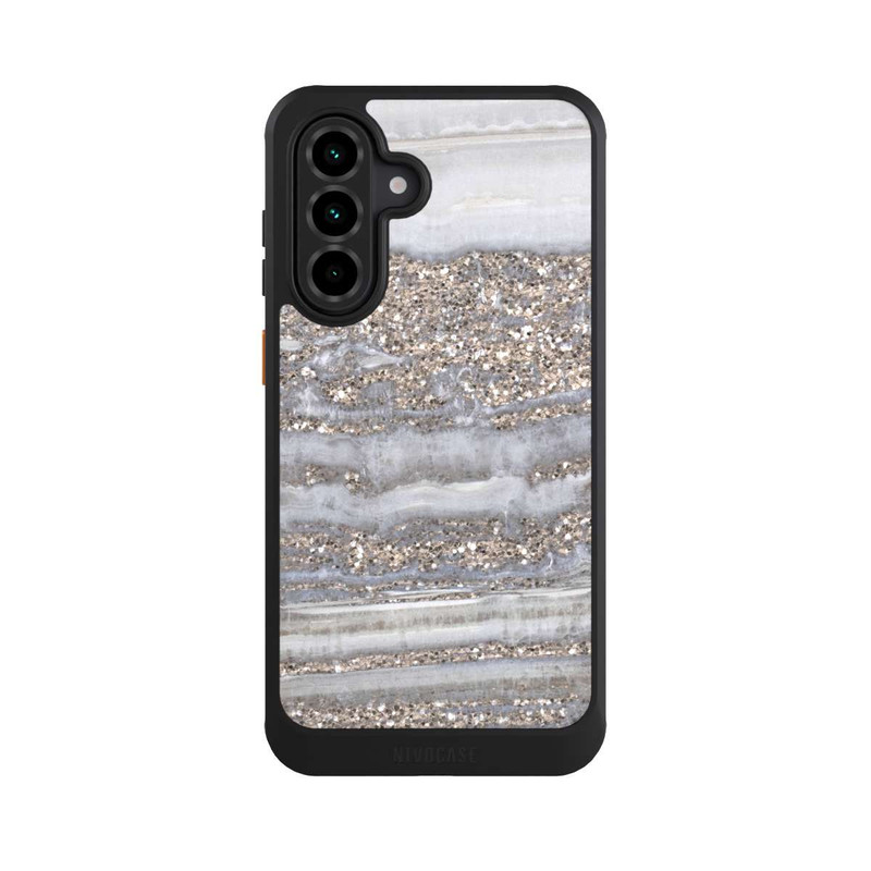 Galaxy A36 5G NIVOcore White Glitter Marble Look