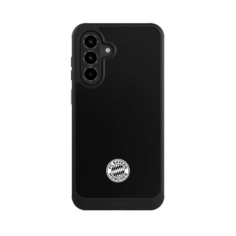 Galaxy A36 5G NIVOcore Klassisches FCB Logo Klein - Weiß auf Schwarz