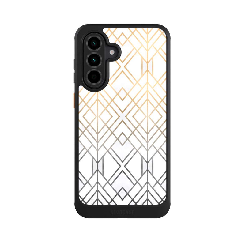 Galaxy A36 5G NIVOcore Gold und Grauer Geo Golddruck