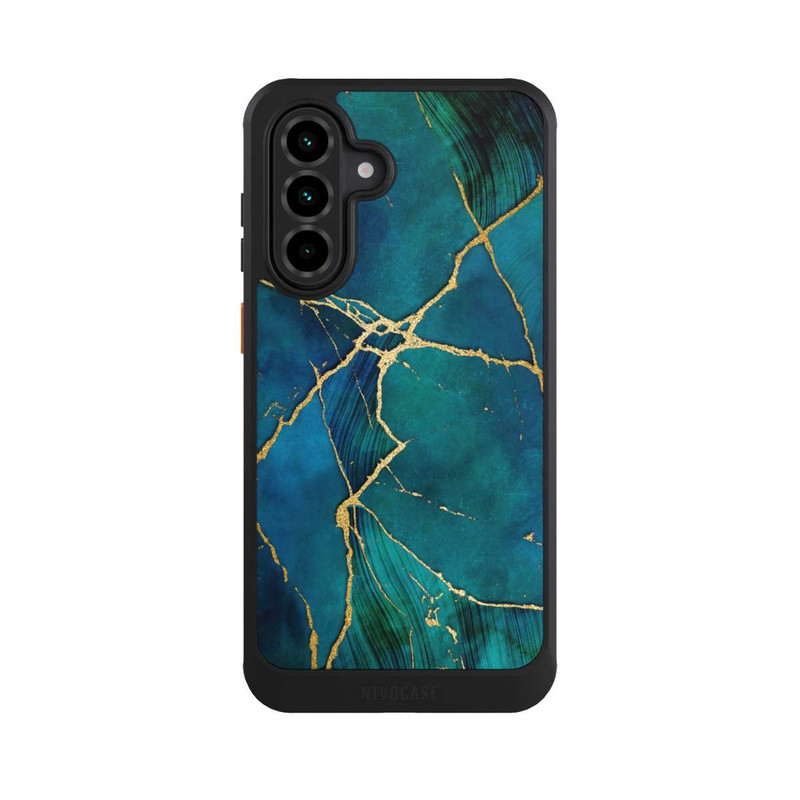 Galaxy A36 5G NIVOcore Look minéral glamour bleu or