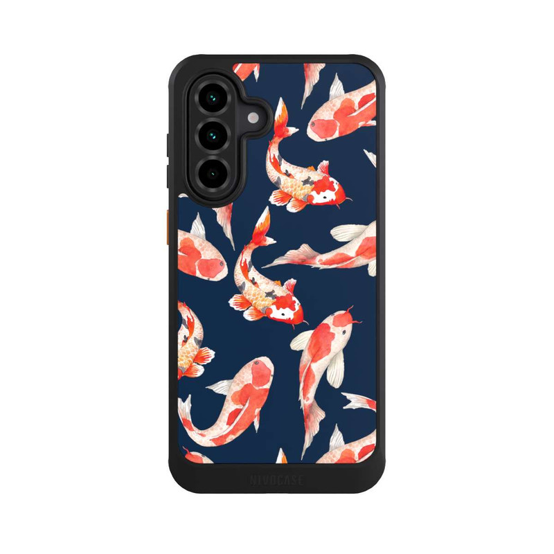 Galaxy A36 5G NIVOcore Koi auf blauem Hintergrund