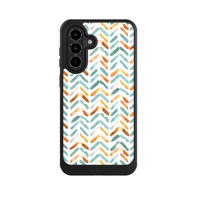 Galaxy A36 5G NIVOcore Élégant Automne Chevron Bleu Orange