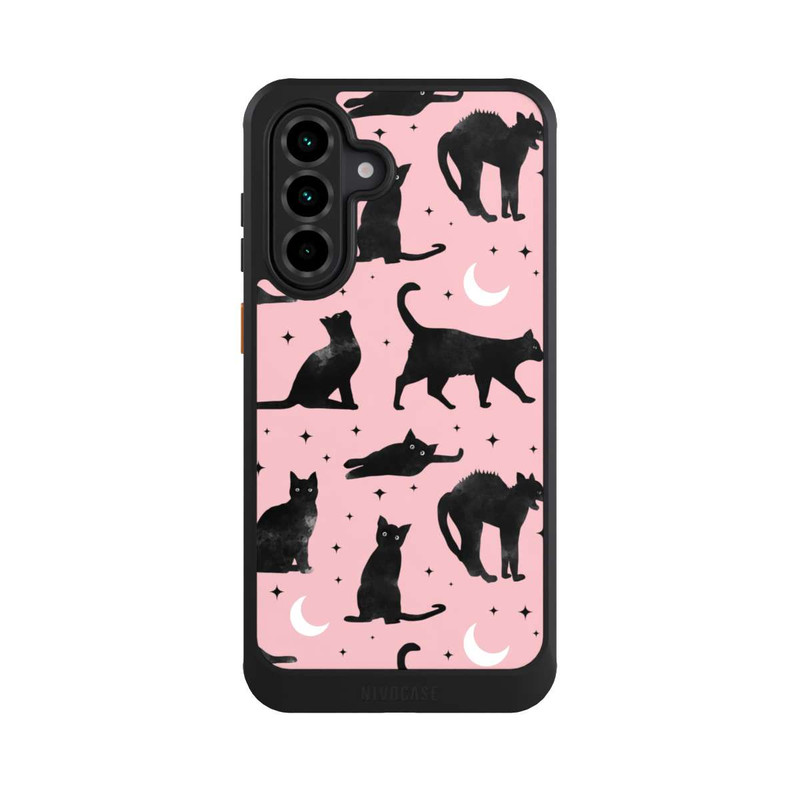 Galaxy A36 5G NIVOcore Lune & Chats Fond Rose