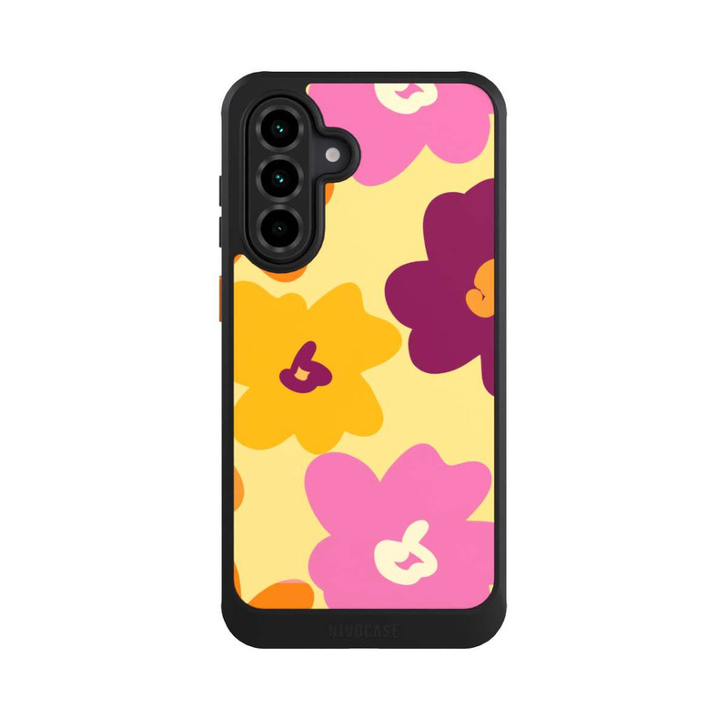 Galaxy A36 5G NIVOcore Retro Blumenmuster bunt