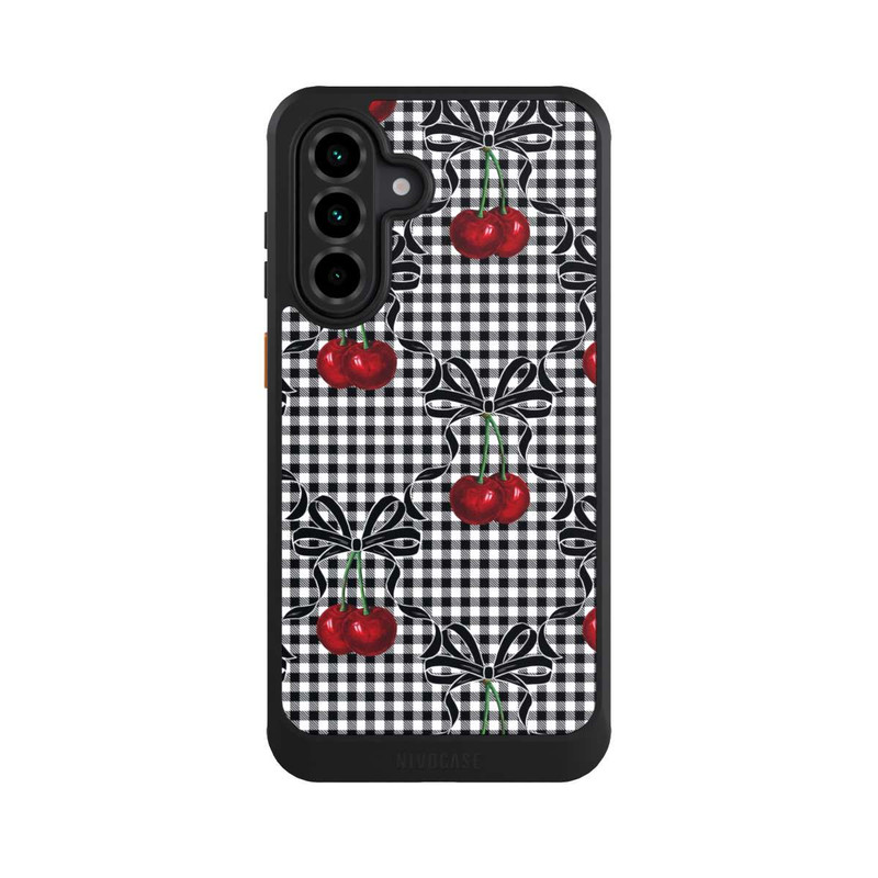 Galaxy A36 5G NIVOcore Kirschen Muster Schwarz