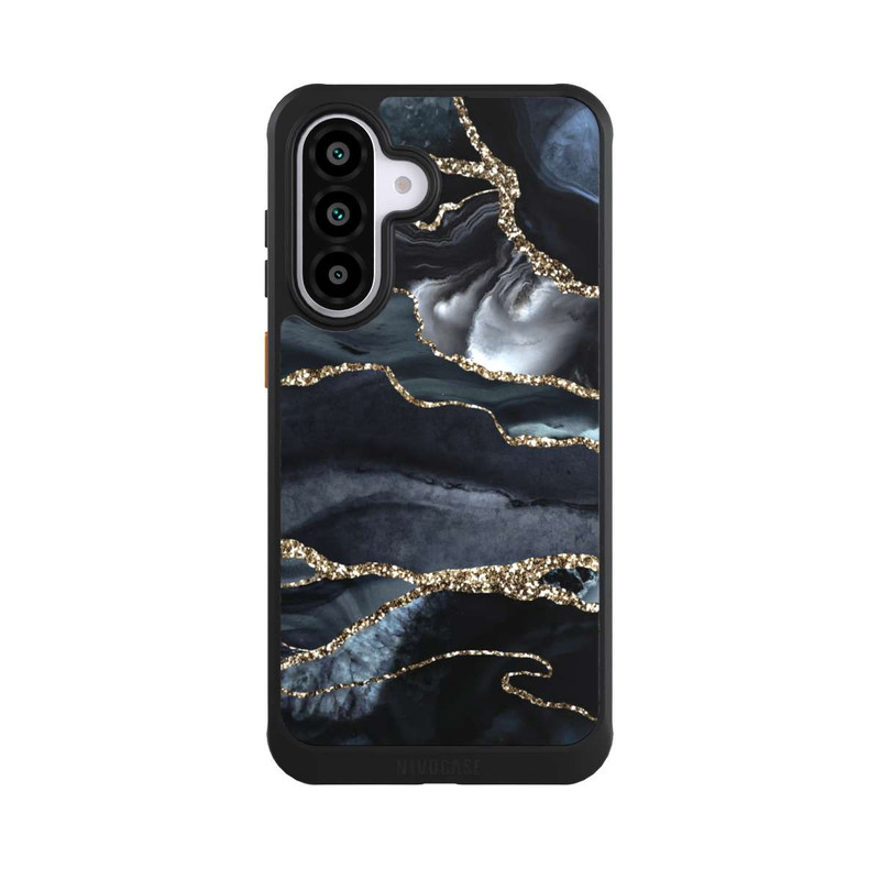 Galaxy A56 5G NIVOcore Dunkler Marmor Gold Glitzerlook