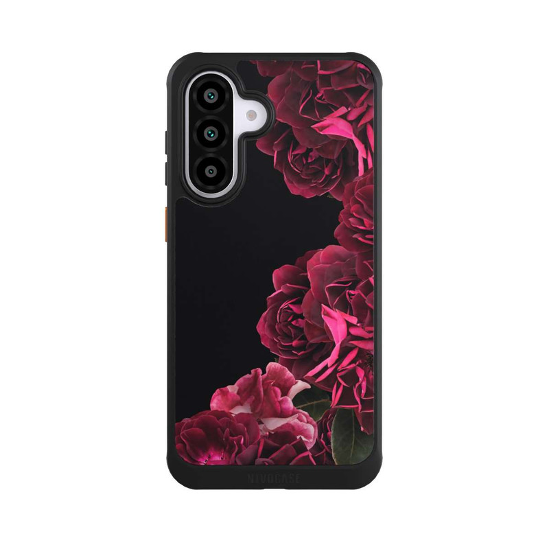 Galaxy A56 5G NIVOcore Vintage Rosen auf Schwarz