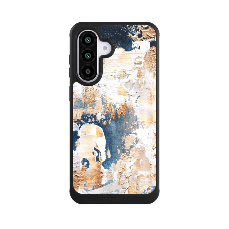 Galaxy A56 5G NIVOcore Abstraktion Blau und Gold