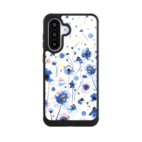 Samsung Galaxy A56 5G NIVOcore Watercolor Ink Blue Flowers