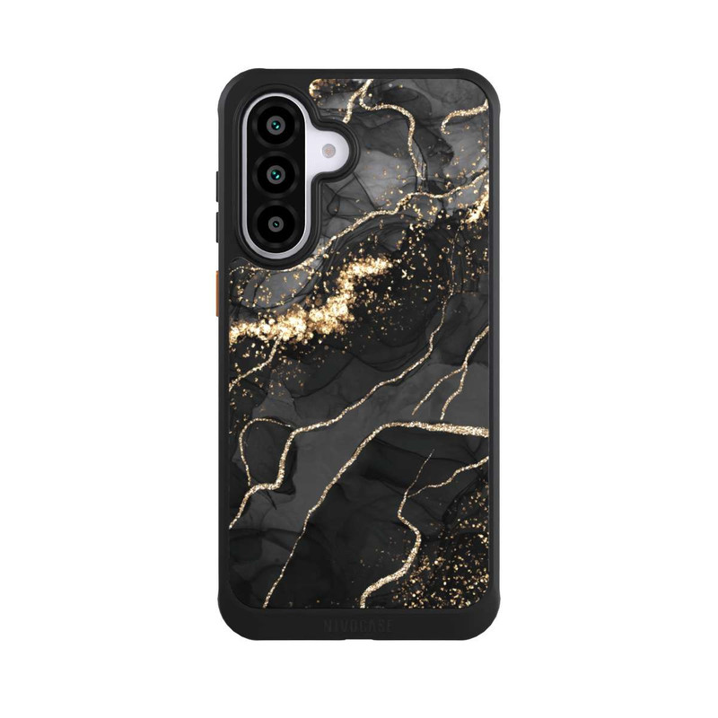 Galaxy A56 5G NIVOcore Look Spirales de Marbre Sombre & Or