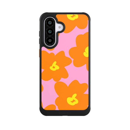 Samsung Galaxy A56 5G NIVOcore Retro floral pattern pink and orange