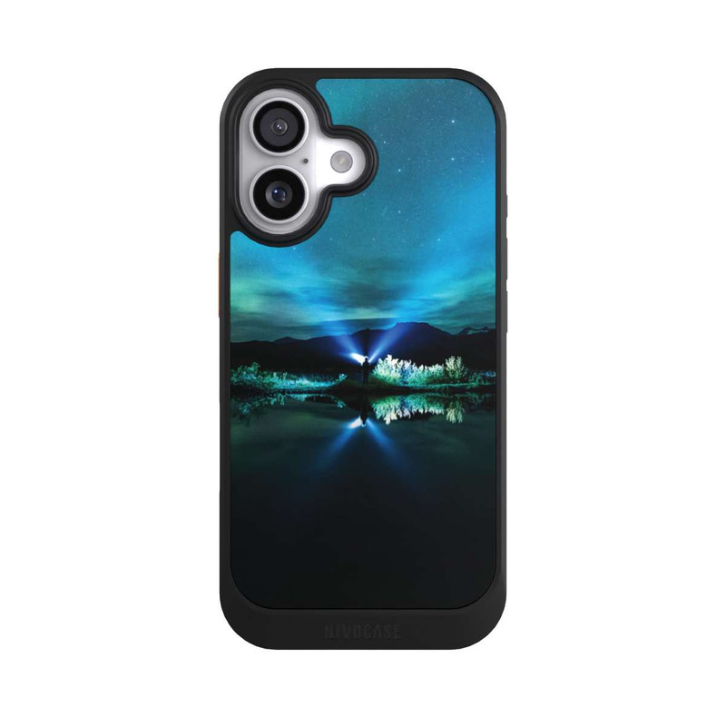 iPhone 17 NIVOcore Aurore boréale bleu