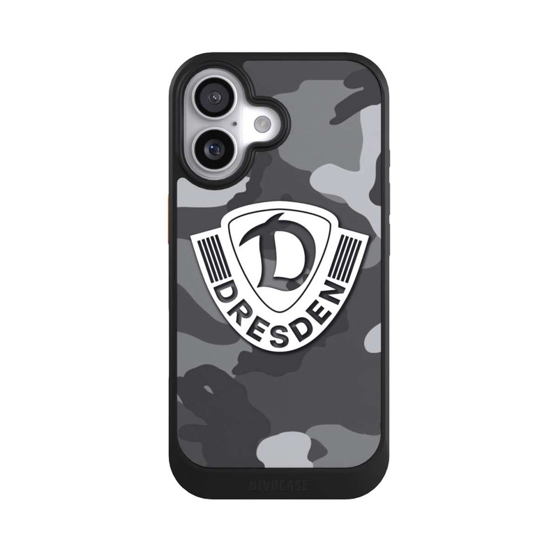 iPhone 17 NIVOcore Dresden Camouflage Grau - Dynamo Dresden