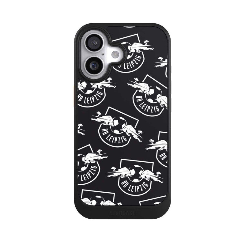 iPhone 17 NIVOcore Logos RB Leipzig Weiß auf Schwarz
