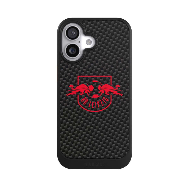 iPhone 17 NIVOcore Red RB Leipzig logo on carbon look