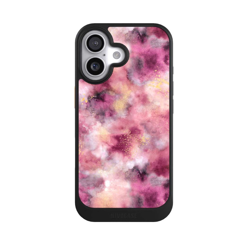 iPhone 17 NIVOcore Rose aquarelle marbré fumé