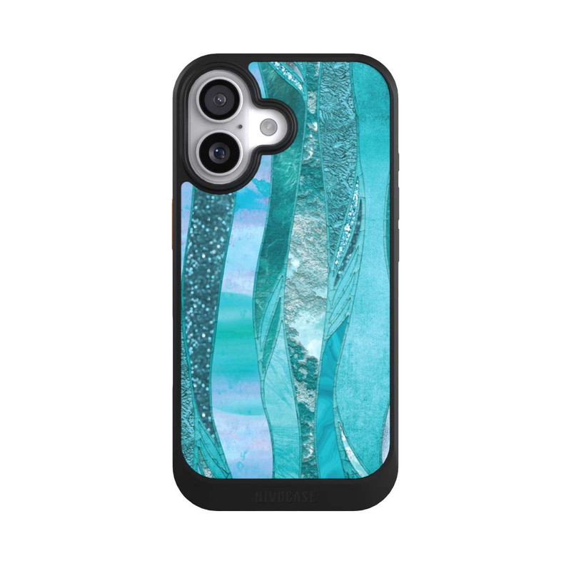 iPhone 17 NIVOcore glamouröser Glitzerlook blau