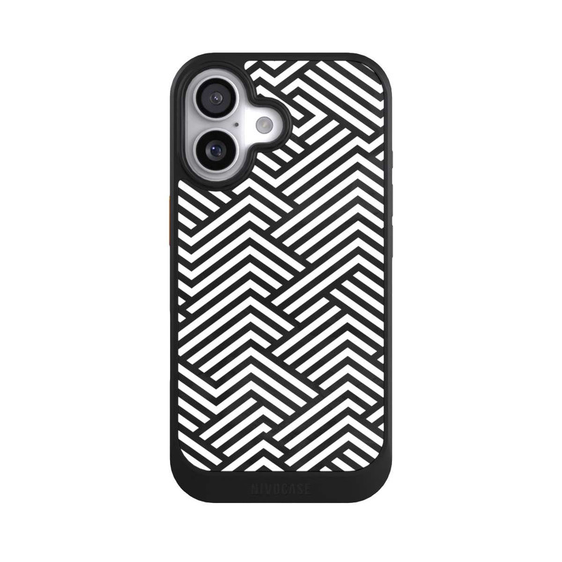 iPhone 17 NIVOcore Schwarz und Weiß ZigZag