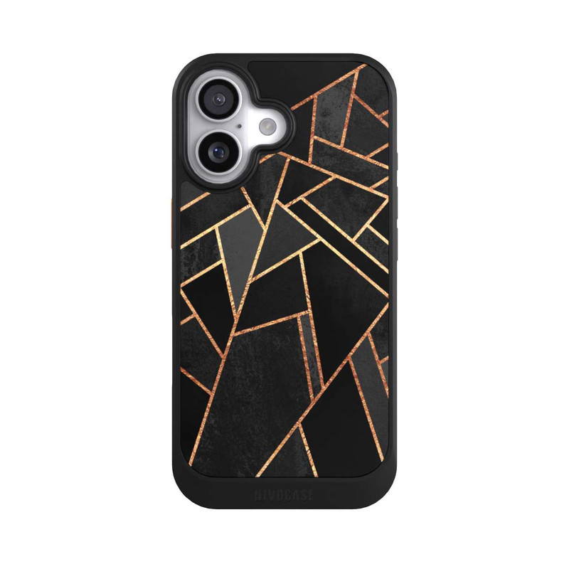 iPhone 17 NIVOcore Schwarze Nacht Gold Druck