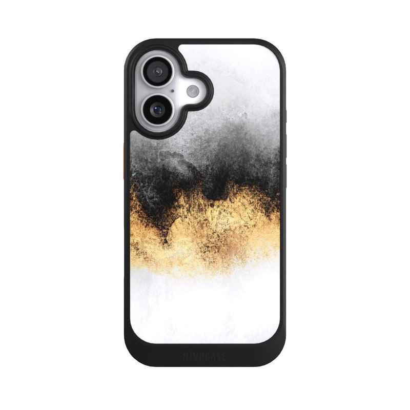 iPhone 17 NIVOcore Grey Sky Dust Gold Print