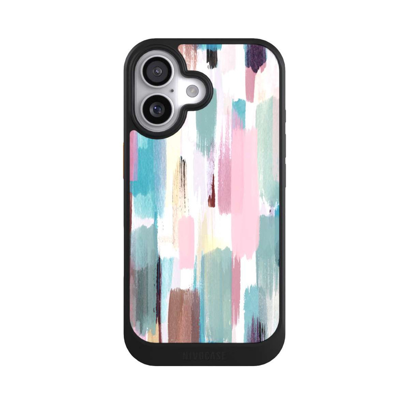 iPhone 17 NIVOcore Coups de pinceau abstraits Nuances pastel