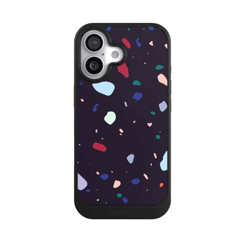 iPhone 17 NIVOcore Moderner dunkel abgerundeter Terrazzo