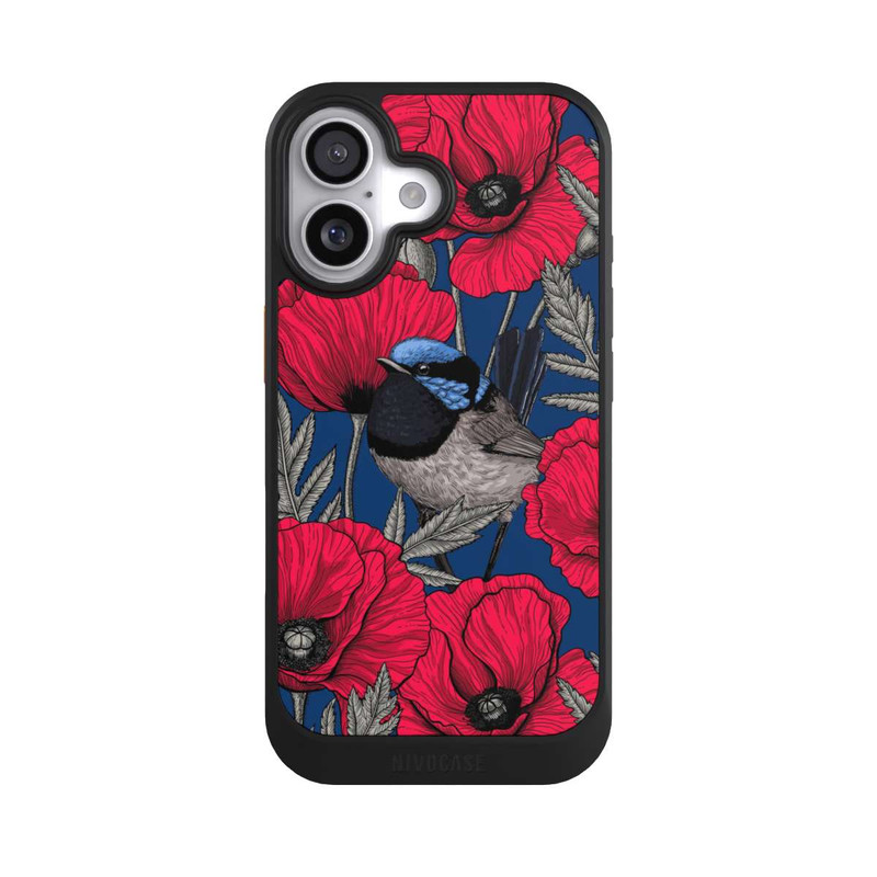 iPhone 17 NIVOcore Zaunkönige und Mohnblumen 2