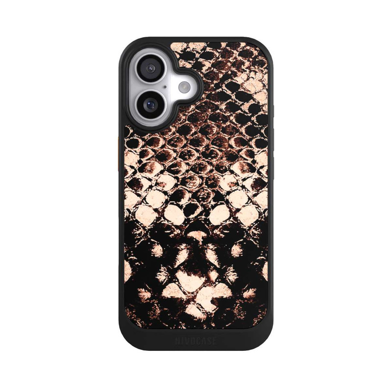 iPhone 17 NIVOcore Imprimé serpent d'or rose