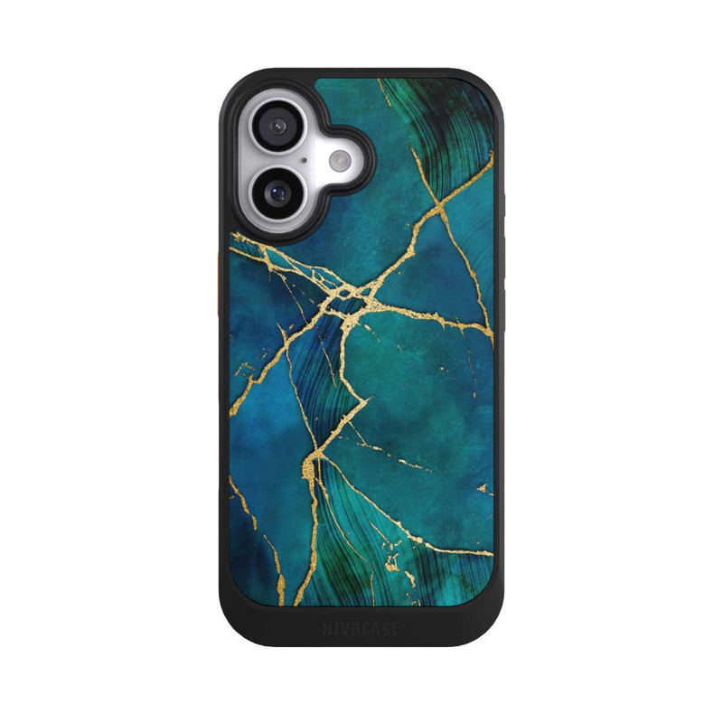 iPhone 17 NIVOcore Mineral glamour blue gold look