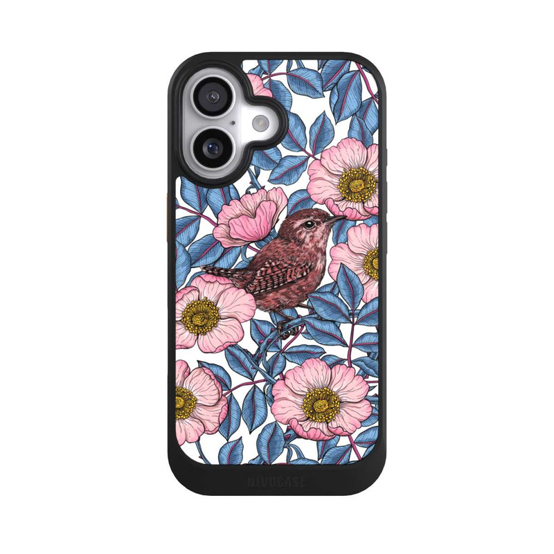 iPhone 17 NIVOcore Zaunkönige und Wildrosen