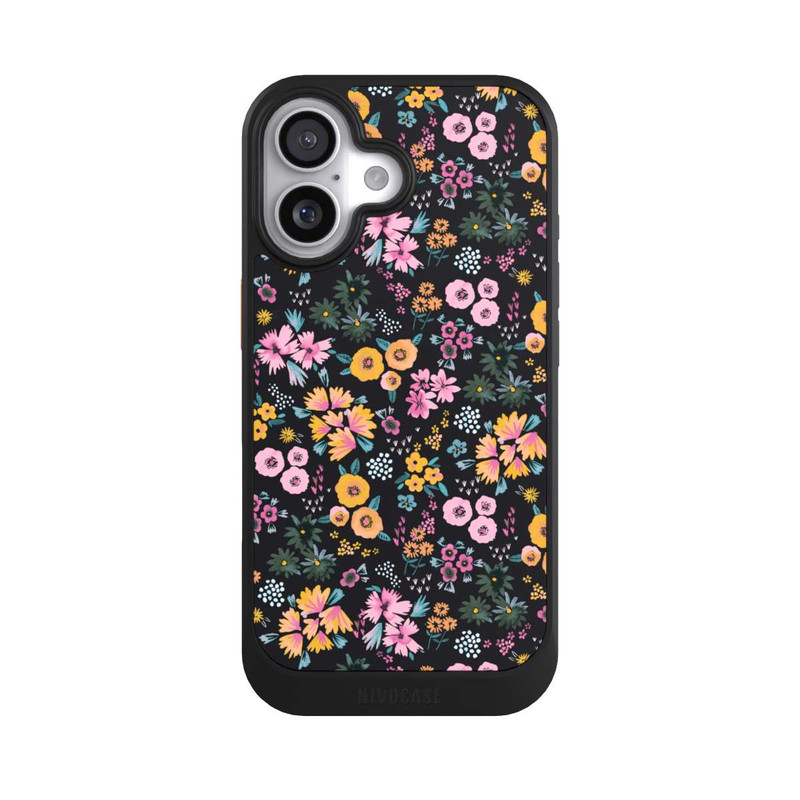 iPhone 17 NIVOcore Petites Fleurs colorées Noir 2